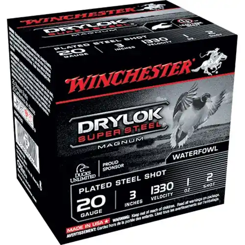 Winchester Drylok Super Steel Magnum 20ga 3" 2-Shot