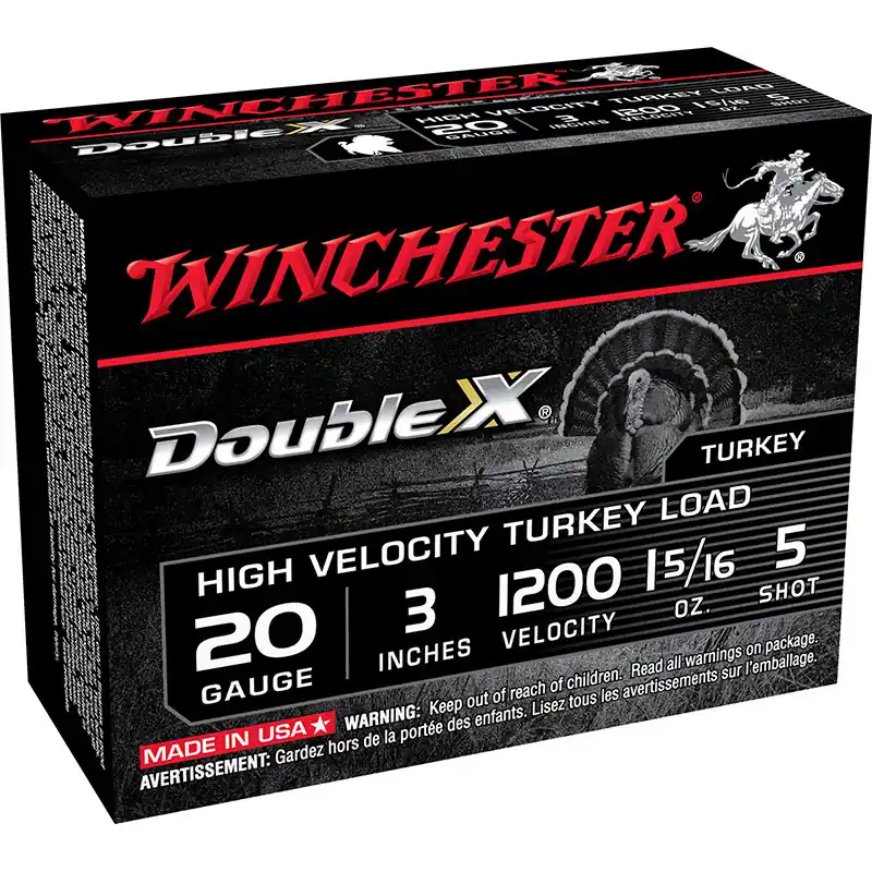 Winchester Double X High Velocity Turkey Load - 20 Gauge 3" 5-Shot
