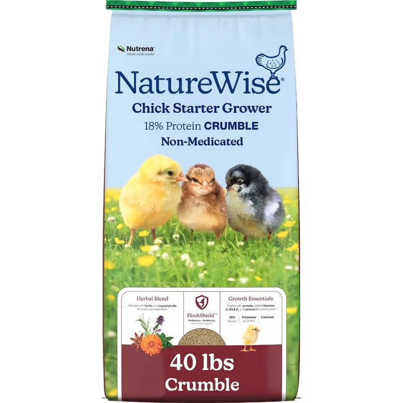 Nutrena® NatureWise® Chick Starter Grower 18% Protein Crumble Non-Medicated, 40 lb Bag