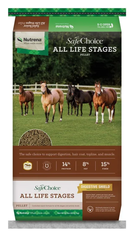 Nutrena SafeChoice All Life Stages Horse Feed 50lb