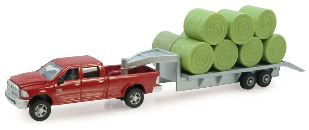 Ertl 1 64 2011 Ram Pickup With Gooseneck Flatbed Trailer 14855
