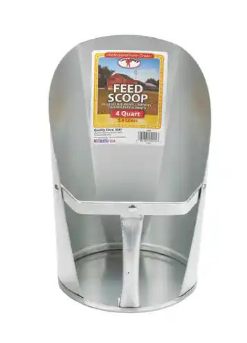 Little Giant Galvanized Feed Scoop 9204 - 4 Quart
