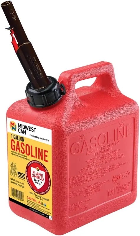 Midwest Can 1 Gallon Plastic Gasoline Can 1210