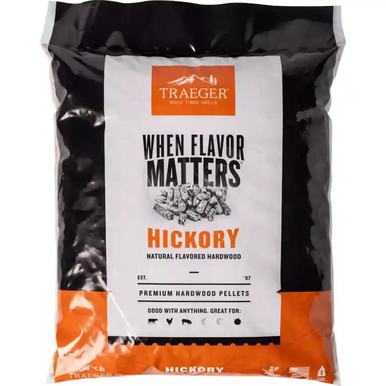 Traeger Hickory Wood BBQ Grill Pellets 20lb Bag