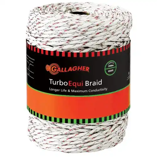 Gallagher White Turbo EquiBraid G62174