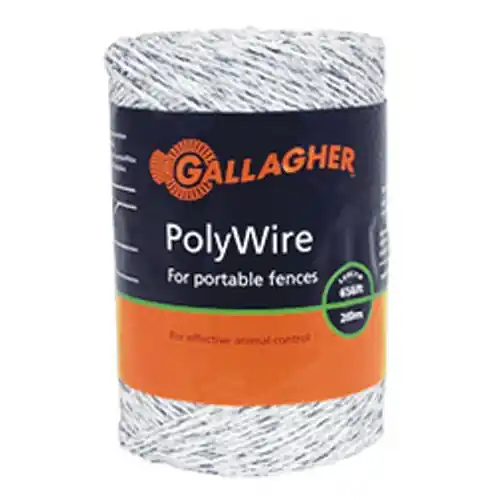 Gallagher 656ft White Poly Tape G62304