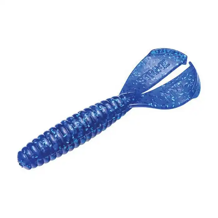 Strike King 8 Pack Rage Twin Tail Menace Grub Lure Blue Sapphire RGTTMG-19
