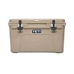 YETI Tundra YT45T Ice Cooler, 34 lb Ice, 28 Cans Beer Capacity, Polyethylene, Desert Tan, Polyester Handle