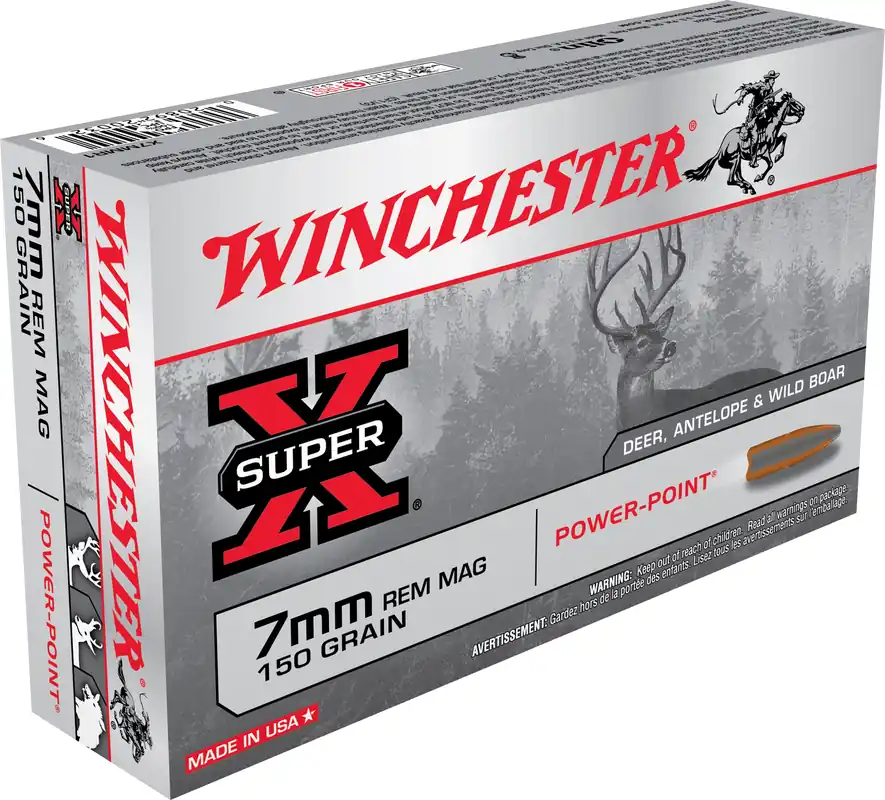 Winchester Super-X 7mm Remington Mag 150 GR Power-Point