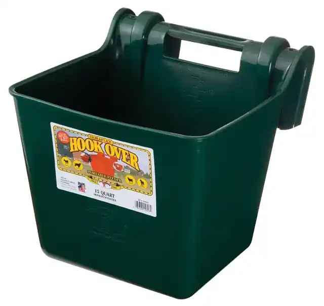 Little Giant 15 Quart Hook Over Feeder - Economy - Green