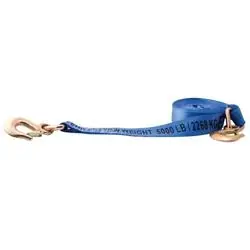 Erickson 59301 Tow Strap, 5000 lb Working Load Limit, 20 ft L, Polyester, Blue