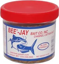 Bee‘-Jay Bait Co Catfish Dough Bait Blood Formula 14oz