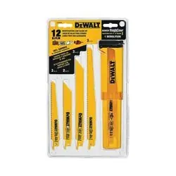 DeWALT 12-Piece Bi-Metal Reciprocating Saw Blade Set DW4892