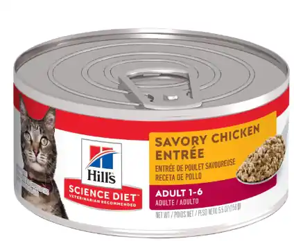 Hill‘s Science Diet Adult Canned Cat Food - Savory Chicken Entrée 5oz