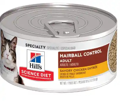 Hill‘s Science Diet Adult Hairball Control Canned Cat Food - Savory Chicken Entree 5oz