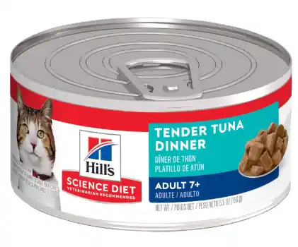 Hill‘s Science Diet Mature Adult Canned Cat Food - Tender Tuna Dinner 5oz