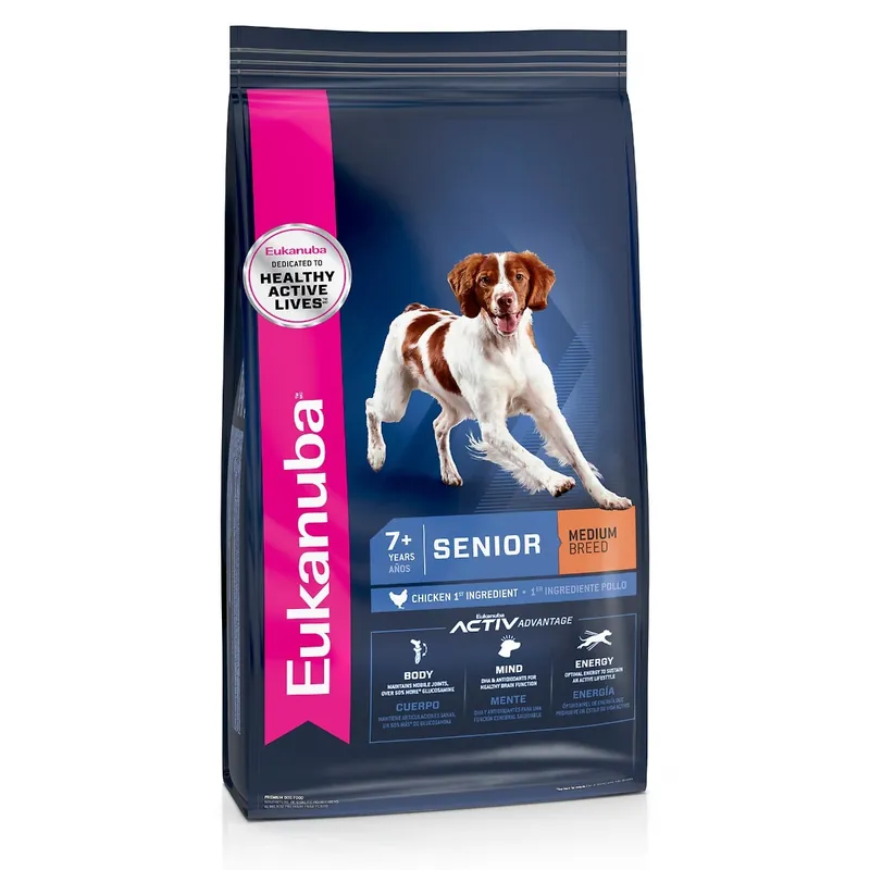 Eukanuba Senior Medium Breed Dry Dog Food, 15 lb