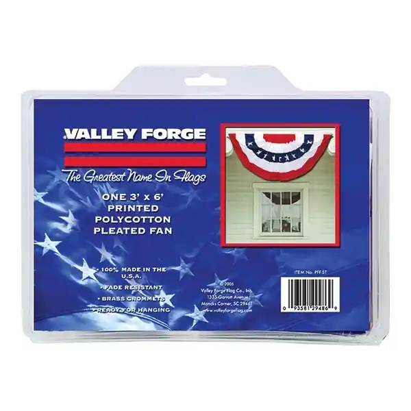 Valley Forge Polycotton 3ft x 6ft Full Fan Bunting Flag