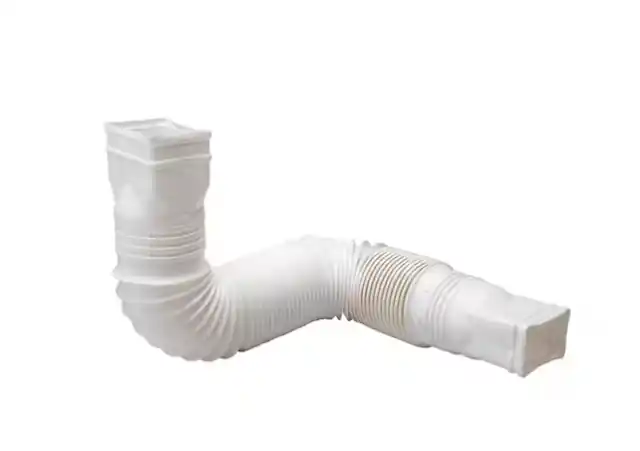 Amerimax Flex-A-Spout 55 in. Gutter White Vinyl Downspout Extension