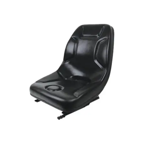 Concentric Intl Ultra High-Back Steel Pan Tractor Seat Black
