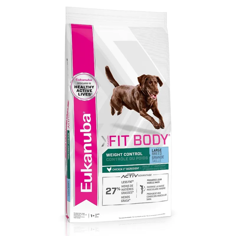 Eukanuba Fit Body Weight Control Large Breed Dry Dog Food, 30 Lb