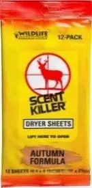 Wildlife Research Center Scent Killer Dryer Sheets