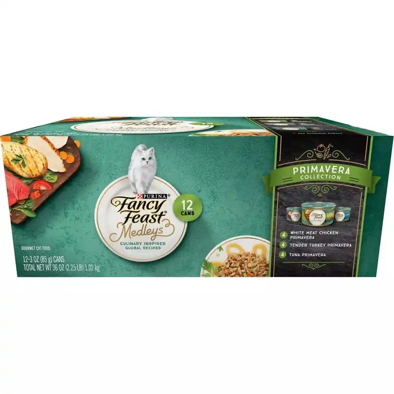Fancy Feast Cat Food 12 Pack Elegant Medley‘s Primavera Variety Pack