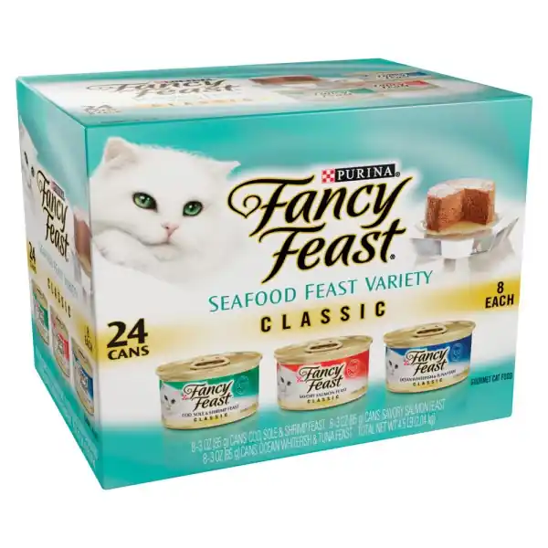 Fancy Feast Cat Food 24 Pack Seafood Feast Variety Pack