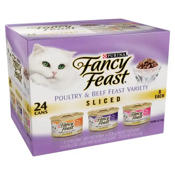 Fancy Feast Cat Food 24 Pack Poultry/ Beef Pate Variety Pack