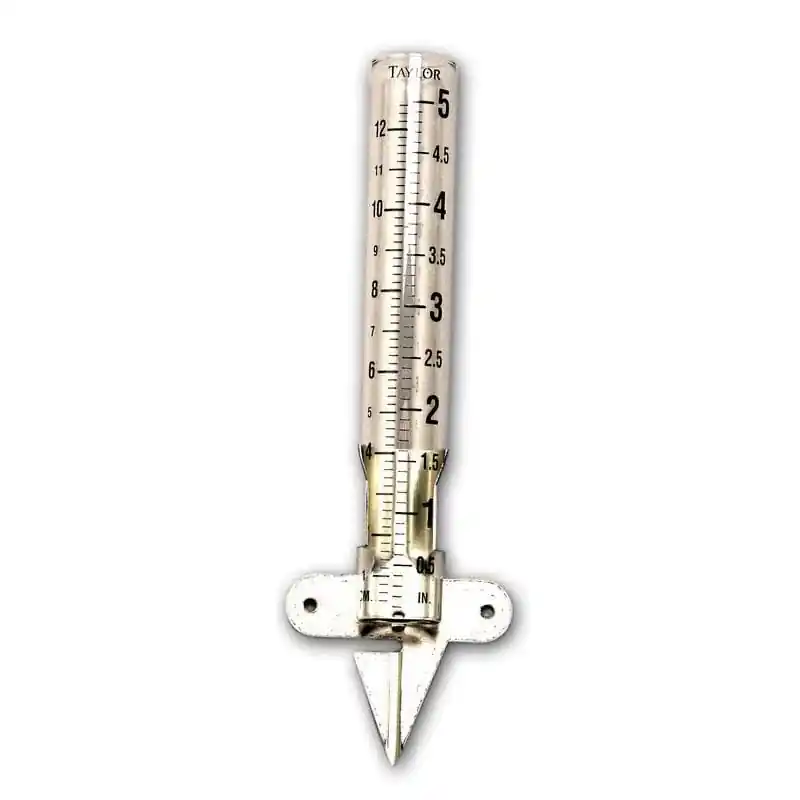 Taylor Precision Products 5" Capacity Glass Rain Gauge