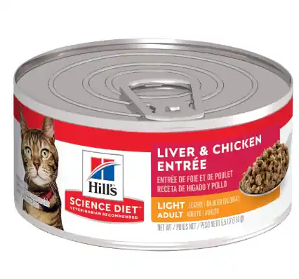 Hill‘s Science Diet Adult Light Canned Cat Food - Liver & Chicken Entrée 5oz