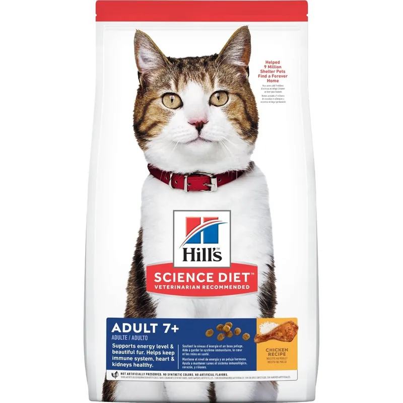 Hill‘s Science Diet Senior 7+ Chicken Recipe Dry Cat Food - 16 lbs.
