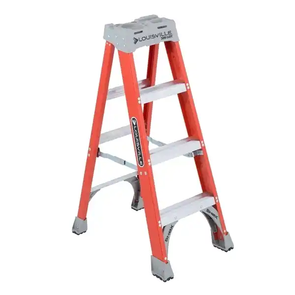 Louisville 4 ft. Fiberglass Stepladder Type 1A 300lb FS1504