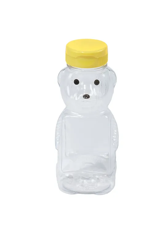 Little Giant 12oz Plastic Honey Bear Bottles - 12 Pack