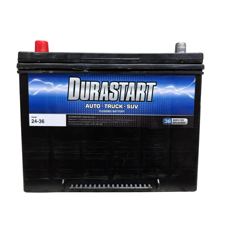 Durastart Top Post Heavy Duty 650CCA Auto Battery 24-36