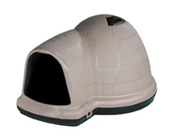 PETMATE Indigo 25942 Dog House, 25 to 50 lb Capacity, Plastic, Black/Taupe