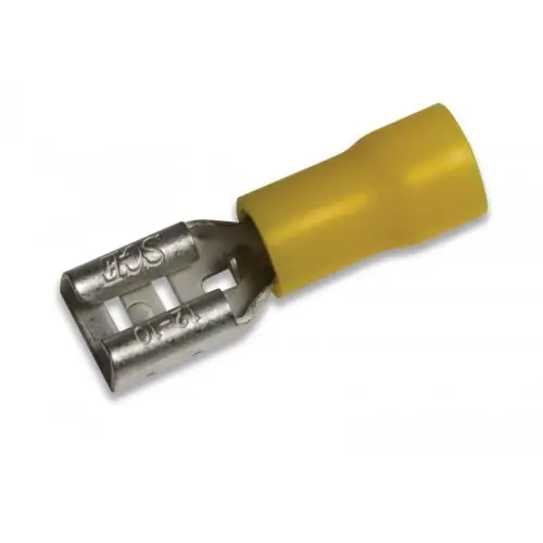 Uriah Yellow Female PVC 1/4" Tab Disconnects 20-PCS UA613200