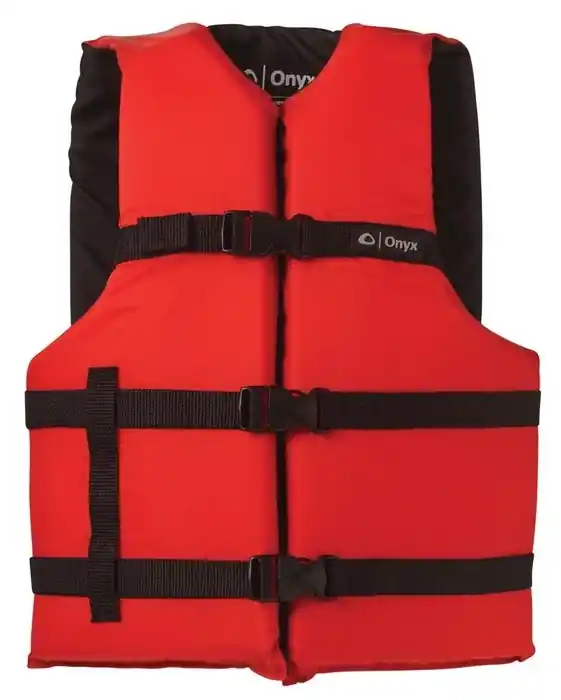 Onyx General Purpose Life Jacket - Adult Universal - Red