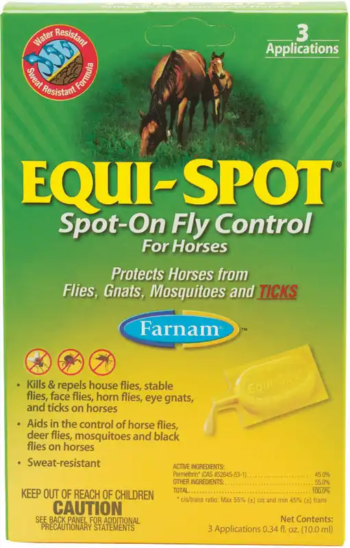 Farnam Equi-Spot Spot On Fly Control for Horses 3 Applications