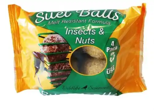 St. Albans Bay Suet Plus 4 Pack Balls Insects & Nuts