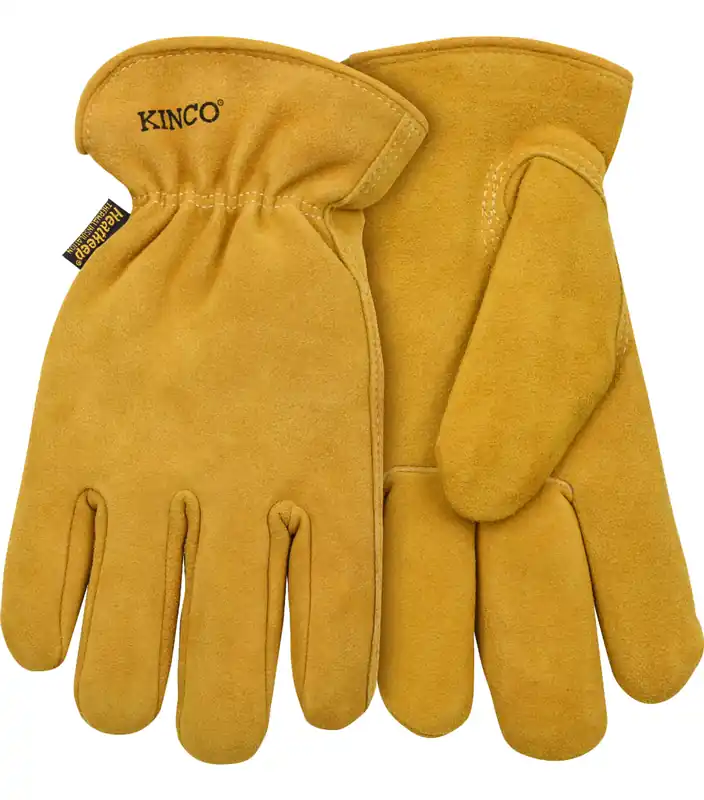 Kinco Lined Suede Deerskin Driver Gloves - Golden