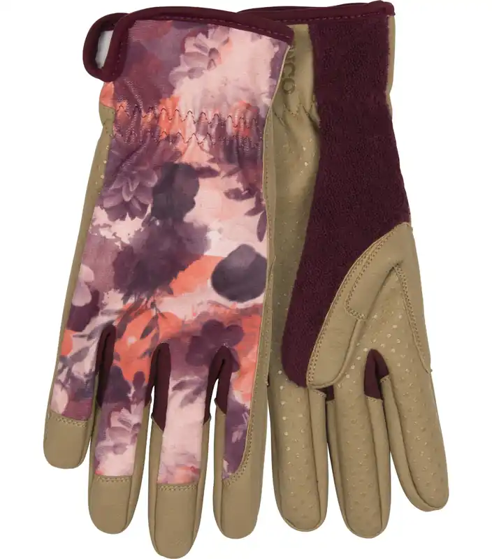 KincoPro Women’s Pink Print Synthetic with SlipNOT! Dots Gloves