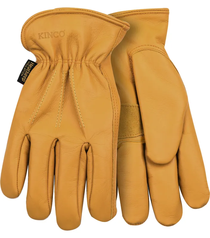 Kinco Lined Premium Grain Cowhide Driver with Palm Patch Gloves