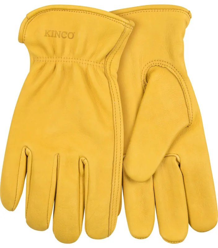 Kinco Premium Grain Deerskin Driver Gloves - Golden