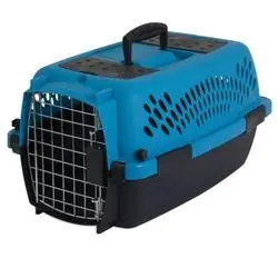 Petmate Pet Porter Taxi Blue Air/Coffee Grounds Brown 10lb