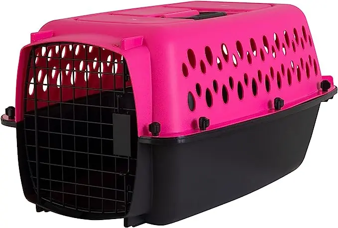 Petmate Pet Porter Fashion Dog Kennel 23" Hot Pink/ Black