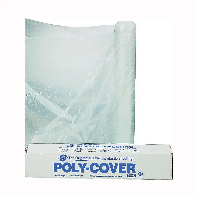 Warp‘s Poly 4mil 12ft x 100ft Clear Plastic Sheeting