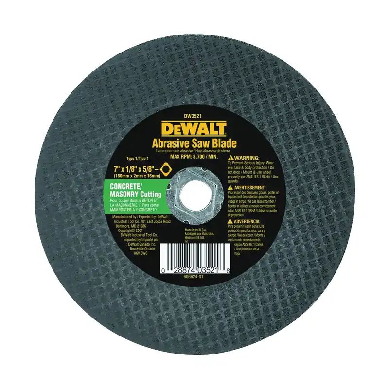 Dewalt 7" x 1/8" x 5/8" Diamond Drive Masonry Cutting Wheel DW3521