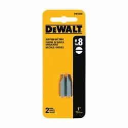 Dewalt 8 Slotted 1"Insert Bit Tip 2 Pack DW2008
