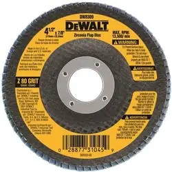 Dewalt 4-1/2" x 7/8" 80g Type 29 HP Flap Disc DW8309